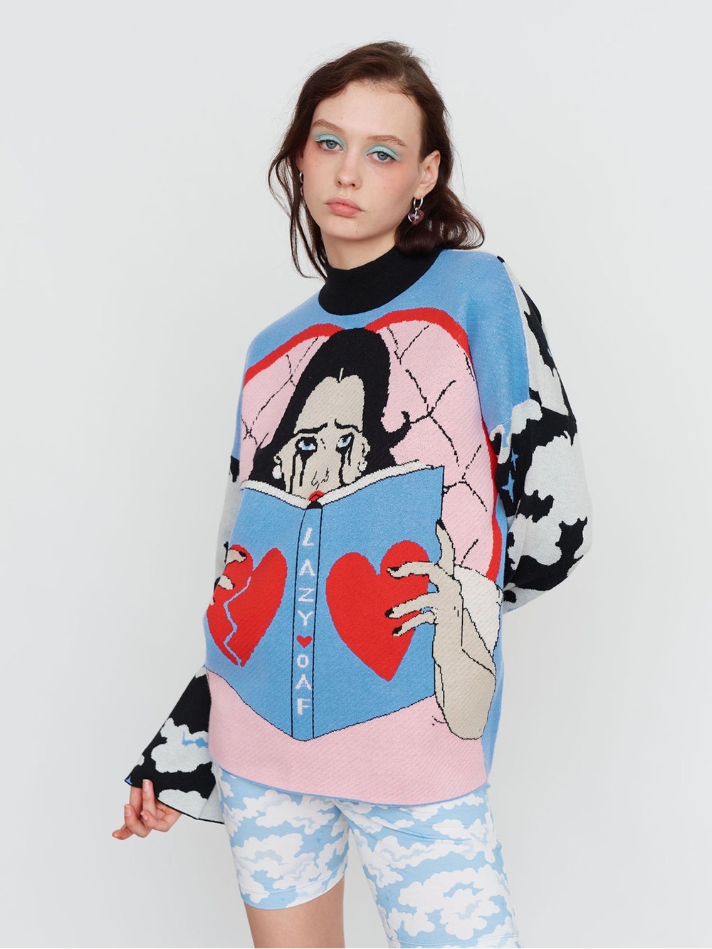 Lazy Oaf x Laura Callaghan Bedtime Reader Knitted Jumper